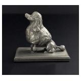 Worcester Pewter Poodle Paperweight