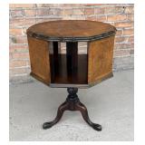 1920s Revolving Drum Book Table