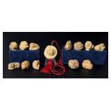 Japanese Tagua Nut Netsuke Zodiac Animals