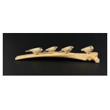 Alaskan Inuit Eskimo Ivory Carved Birds
