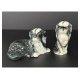 Pair of Porcelain Pekingese Dogs