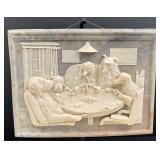 Dogs Playing Poker Cast Resin Decorative Plaque