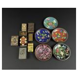 Chinese Cloisonne Dishes and Match Safes