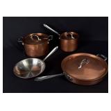 All Clad Copper Pots and Pans Set