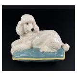 Royal Doulton White Poodle on Pillow Figurine