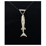 Peruvian Sterling Silver Articulated Fish Brooch