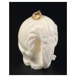 Carved Elephant Pendant Montana Residents Only