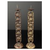 Brass Filigree Candle Sticks