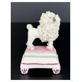 Old Staffordshire Porcelain Confetti Poodle Dog