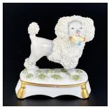 German Porcelain Confetti Poodle Dog Figurine