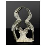 Zimbabwe Stone Carved Hornbill Bird Sculpture