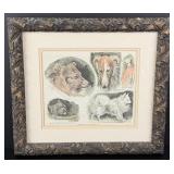 Louis Wain Dog Show at the Agricultural Hall Print