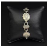Navajo Sterling Silver Concho Bracelet