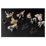 Collection of Resin Dog Figurines