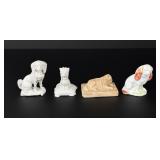 Collection of Bisque and Staffordshire Dogs