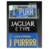 Group of Jaguar Vanity License Plates