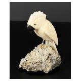Alabaster Cockatoo on Pyrite