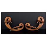 Art Nouveau Wood Wall Shelves