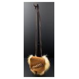 Native American Indian Leather Fox Fur Pouch