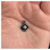 Navajo Sterling Silver Turquoise Pendant