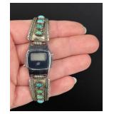 Navajo Nickel Silver Turquoise Watch Band Tips