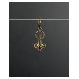 Victorian 10k Gold Plated Lavalier Pendant