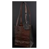 Leaders in Leather Tooled Leather Cowgirl Tote