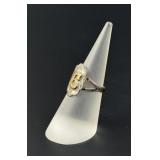 Sterling Silver Cowboy Cowgirl Initial Ring