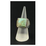 Navajo Sterling Silver Turquoise Thunderbird Ring