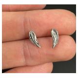 Navajo Sterling Silver Leaf Stud Earrings