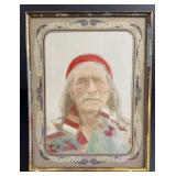 Hand Tinted Native American Indian Photo