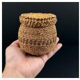 Chehalis Native American Indian Lidded Basket