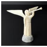Mark Tungilik Inuit Eskimo Carved Ivory Angel