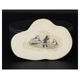 Davidee Itulu Eskimo Scrimshaw Ivory Panel
