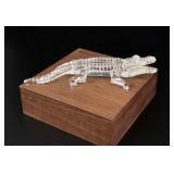 Crystal Alligator Paperweight