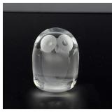 Hadeland Norwegian Crystal Owl Paperweight