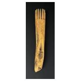 Ancient Thule Inuit Alaskan Eskimo Ivory Comb