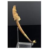 Chinese Alaskan Eskimo Walrus Jaw Opium Pipe