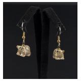 John Penetac Alaskan Inuit Eskimo Bear Earrings