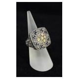 John Hardy Sterling 18K Gold Jaisalmer Dot Ring