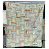 Vintage Log Cabin Fence Rail Quilt