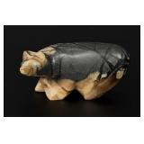 Zuni Carved Picasso Marble Bear Fetish