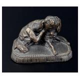 Bronze King Charles Spaniel Paperweight