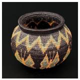 Wounaan Butterfly Geometric Olla Basket
