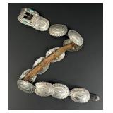 Navajo Sterling Silver Concho Belt