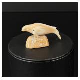 Jim Lee Alaskan Inuit Eskimo Carved Ivory Whale