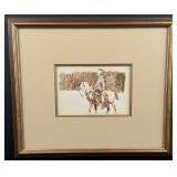 Ned Jacob Indian Chief Watercolor Painting