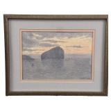 JE Ord Ocean Landscape Watercolor Painting