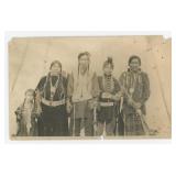 Montana Flathead Indian Family RPPC Postcard