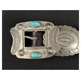 Navajo Sterling Silver Concho Belt